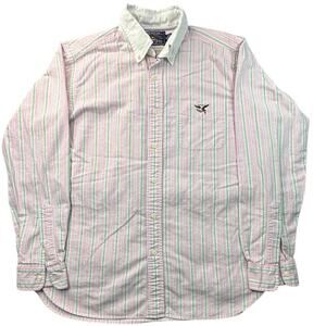 American Living Striped Button Down Cotton Eagle Shirt M